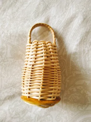 Caxixi Maraca Shaker de mimbre artesanal