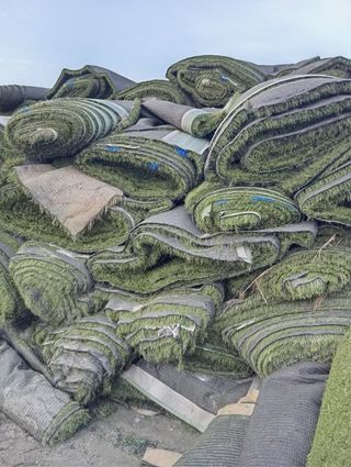 Césped artificial reciclado