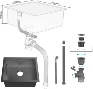 Fregadero Cocina Ibergrif 50x43 cm