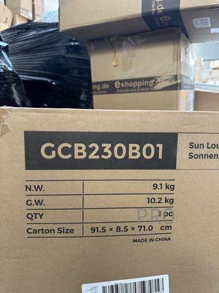 Sedia a dondolo SONGMICS con cuscino regolabile nero