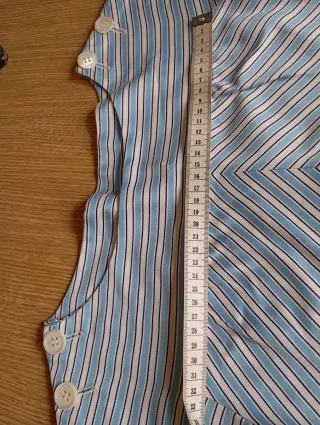 Vestido premamá rayas azules y blancas