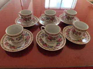 Set di 6 tazze da caffè/tè in porcellana cinese