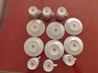 Set di 6 tazze da caffè/tè in porcellana cinese