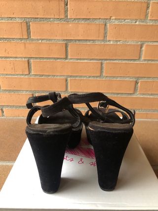 Sandalias de fiesta negras biota and shows