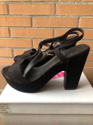 Sandalias de fiesta negras biota and shows