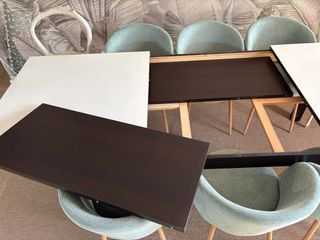 Mesa comedor extensible bicolor 175-260cm