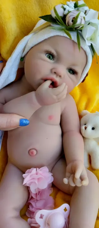 Bebé Reborn Silicona Completa 44cm