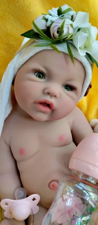 Bebé Reborn Silicona Completa 44cm