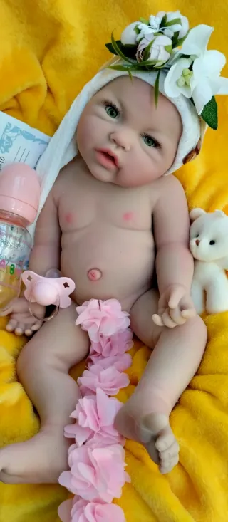 Bebé Reborn Silicona Completa 44cm
