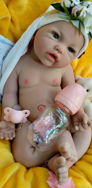 Bebé Reborn Silicona Completa 44cm