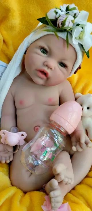 Bebé Reborn Silicona Completa 44cm
