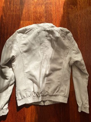 Cazadora Chaqueta Vidrio Talla 40 Beige Serraje