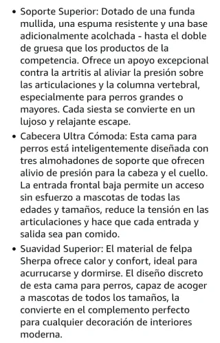 Cama para perros Bedsure