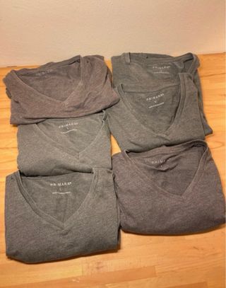 Lotto 6 maglie Primark grigie taglia L