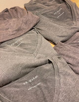 Lotto 6 maglie Primark grigie taglia L