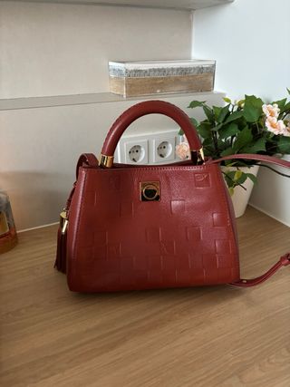 Bolso Piel Purificación García Rojo/Marron