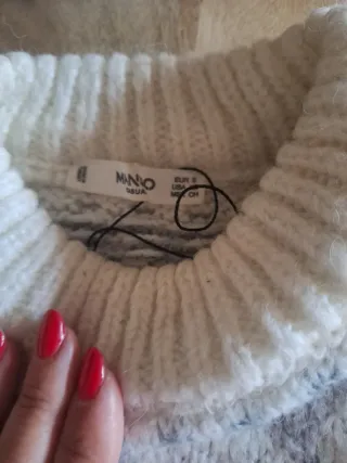 Jersey mujer greca gris y blanco