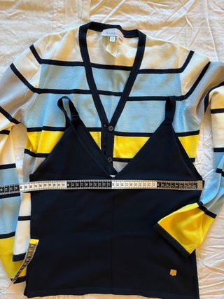 Conjunto Blue Les Copains Cardigan y Top