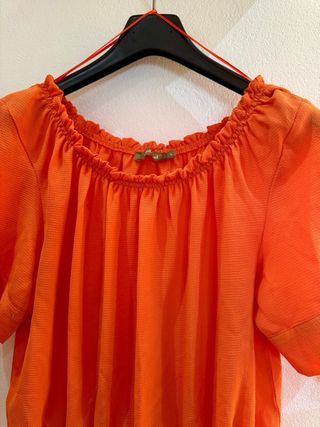 Camicetta/Top Arancione Fuoco - Spalle Scoperte