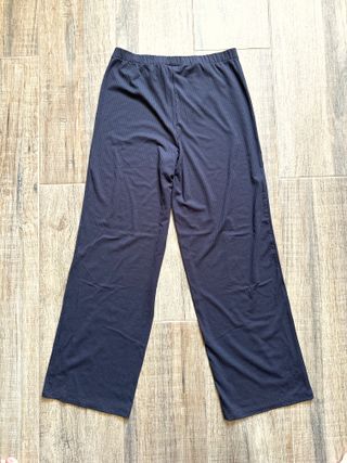Pantalones H&M Talla M Fluidos Mujer Azul Gris