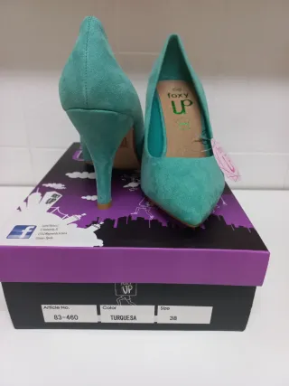 Zapatos de salón Foxy Up turquesa ante