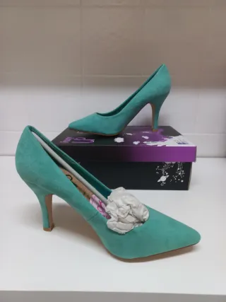 Zapatos de salón Foxy Up turquesa ante