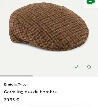 Gorra inglesa campera pata de gallo
