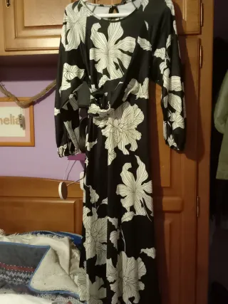 Vestido largo estampado floral