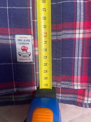 Camisa Pepe Jeans cuadros azul y rojo Talla L