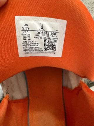 Jordan Zapatillas Deportivas Blancas y Naranjas