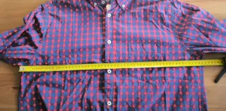 Camisa manga larga de cuadros rojo y azul de Easy