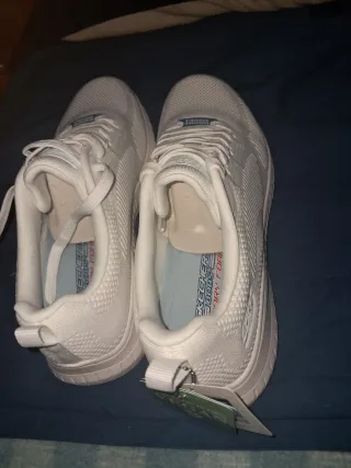 Zapatillas Skechers Bobs Sport Mujer Blancas