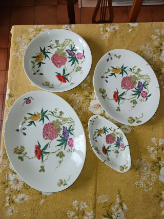 4 Piatti Limoges Anni '50 Decorati