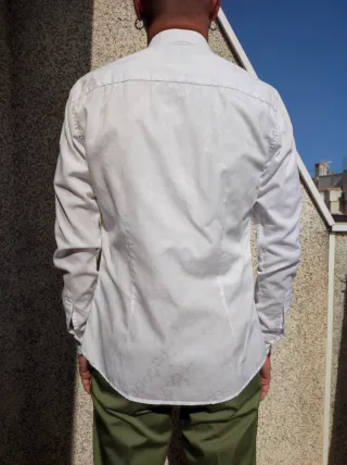 Camisa blanca Italia texturizada