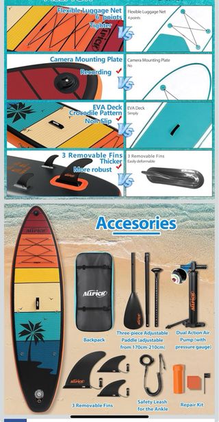 Tabla de Paddle Surf ALLPICK Atardecer Naranja