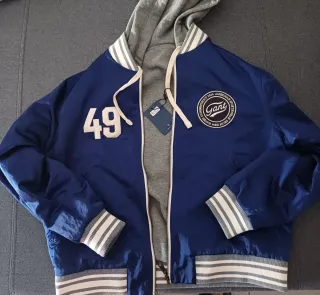 Chaqueta Gant reversible azul y gris