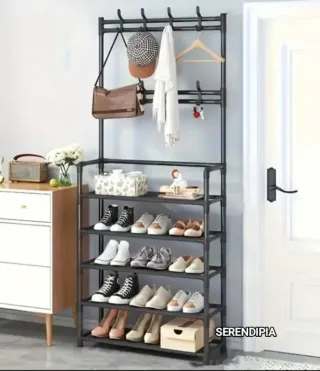 Organizzatore, appendiabiti, scarpiera a 5 ripiani