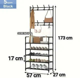 Organizzatore, appendiabiti, scarpiera a 5 ripiani