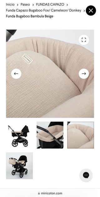 Funda capazo y sábana Minicoton beige