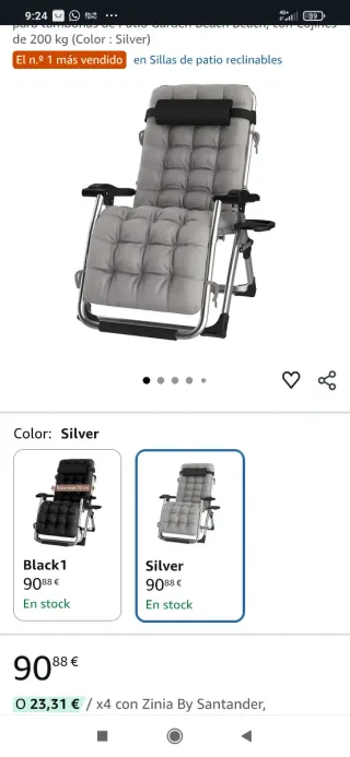 Amache pieghevoli grandi Silver