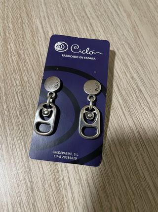 Pendientes Ciclon Plata