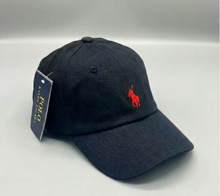 Gorra Polo Ralph Lauren Negra Logo Rojo