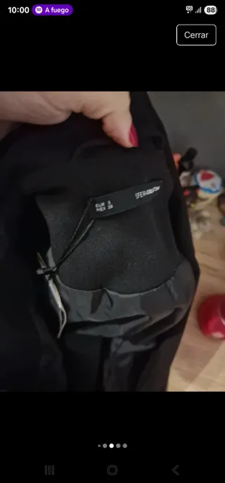 Vestido blazer negro con cinturón pedrería