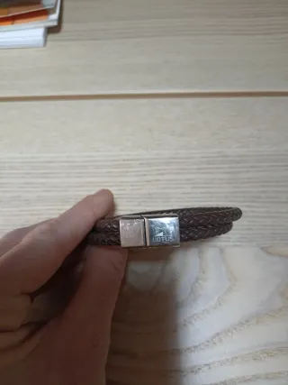 Pulseras Cuero y Plata Lotus