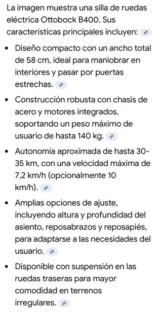 Silla de ruedas Ottobock B500 usada