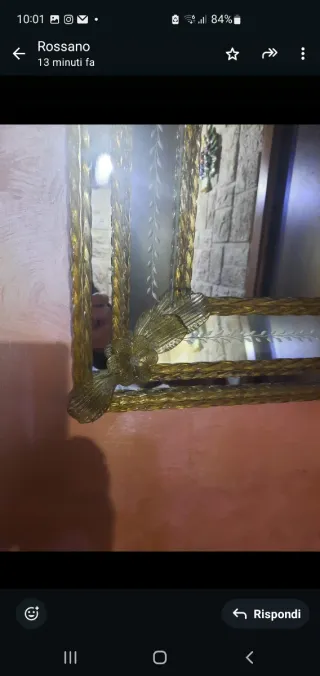 Specchio Veneziano Oro 71x52cm