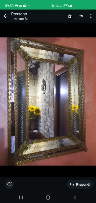 Specchio Veneziano Oro 71x52cm
