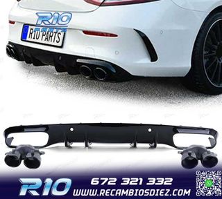 DIFUSOR MERCEDES CLASE C C205 COUPE 14-18 LOOK AMG PDC + COL