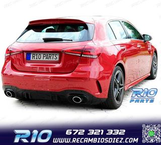 DIFUSOR MERCEDES CLASE A W177 18- A35 LOOK AMG NEGRO BRILLO