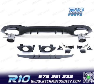 DIFUSOR MERCEDES CLASE A W177 18- A35 LOOK AMG NEGRO BRILLO